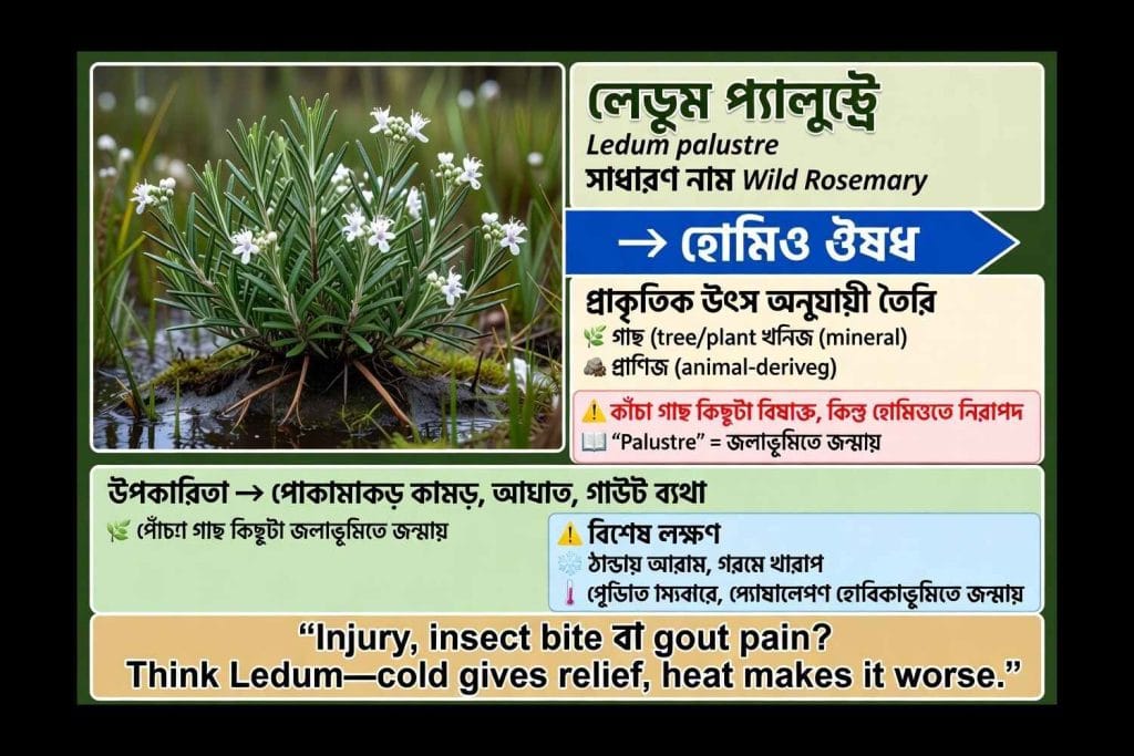Ledum Palustre Homeopathy Treatment for Gout and High Uric Acid 1