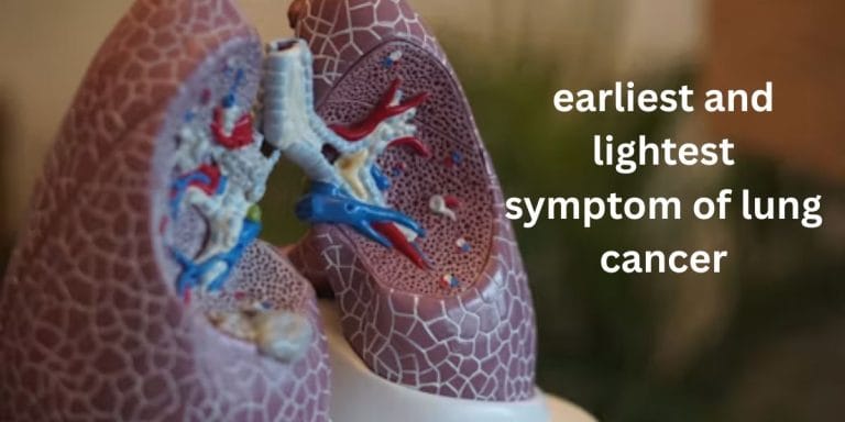 Illustration showing the earliest and lightest symptom of lung cancer
